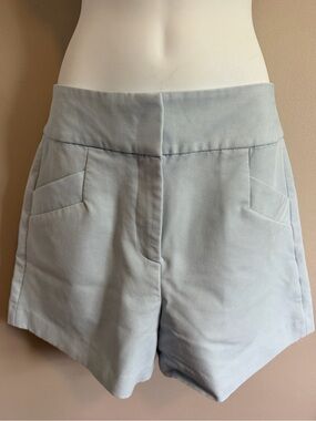 Club Monaco Baby Blue Textured Lined Tailored Shorts Size 4